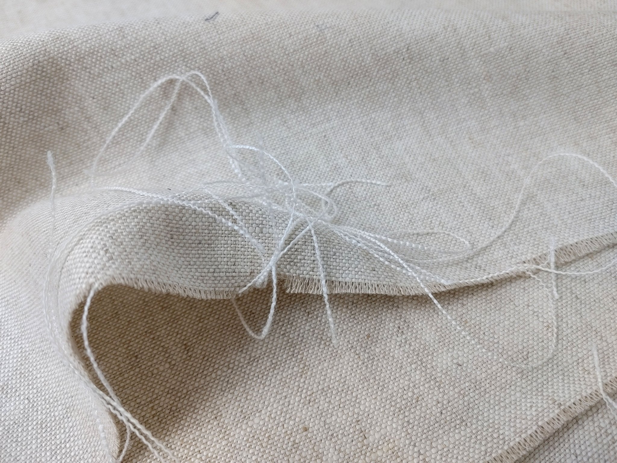 Linen Cotton Natural Color Fabric Basketweave 7658 - The Linen Lab - Natural(light)
