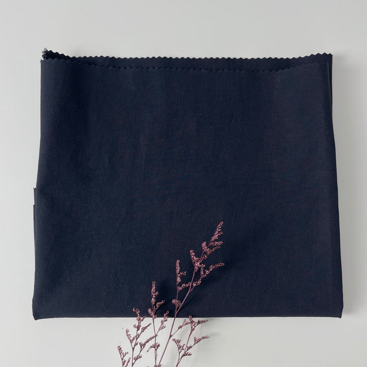 Linen Cotton Nylon Warp Stretch Fabric 7099 7362 7188 - The Linen Lab - Navy