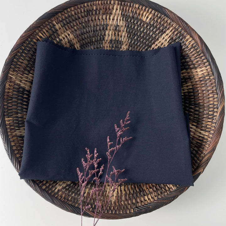 Linen Cotton Nylon Warp Stretch Fabric 7099 7362 7188 - The Linen Lab - Navy