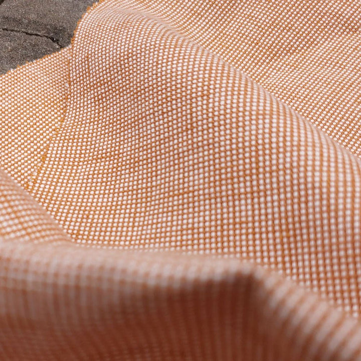 Linen Cotton Orange Dot Fabric (6869) - The Linen Lab - Orange