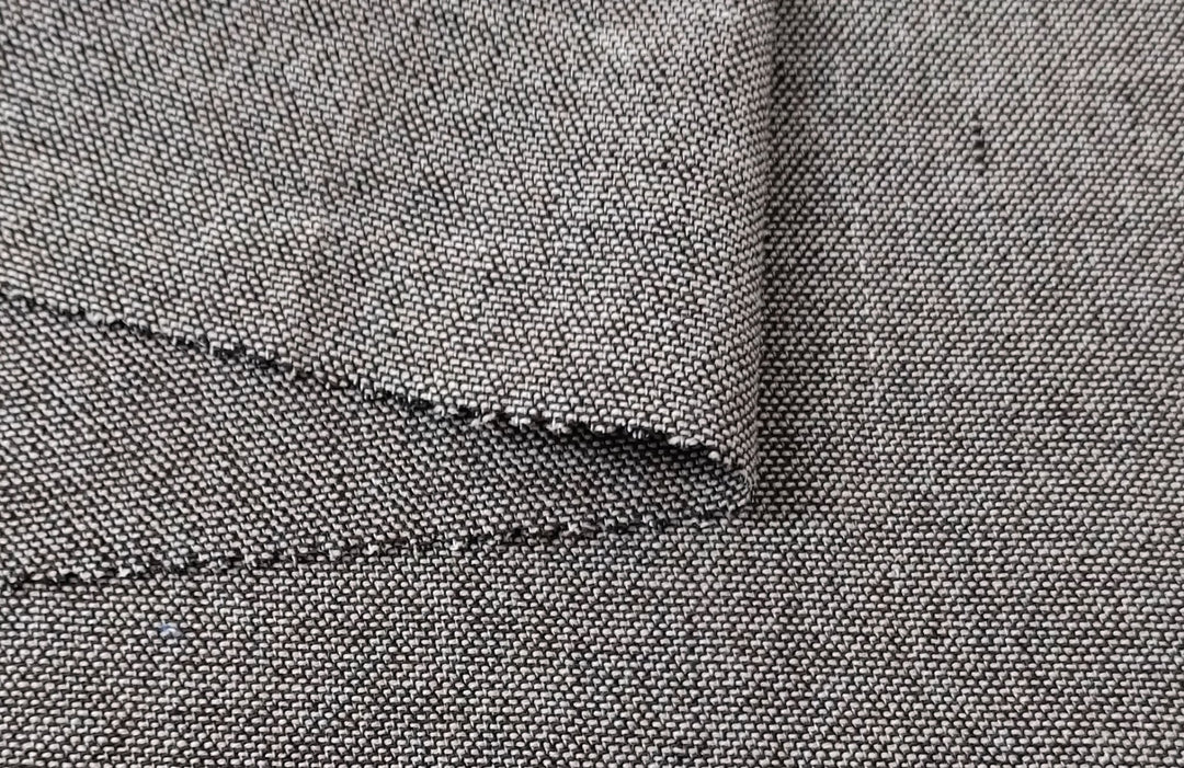 Linen Cotton Ramie Stretch Twill Chambray Fabric 4310 4311 - The Linen Lab - Beige