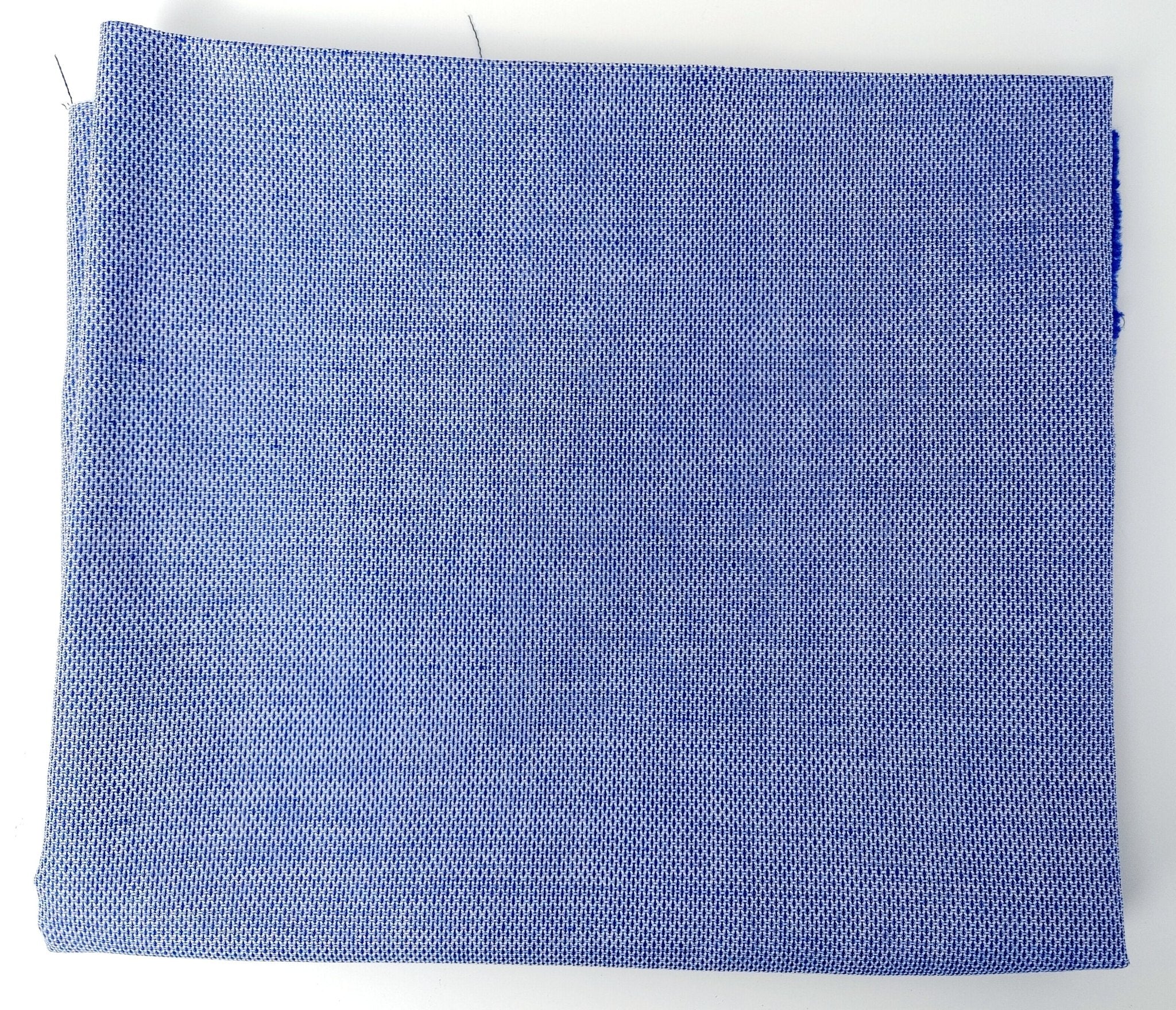 Linen Cotton Rhombus Shape Fabric - Special V-Heald 4350 4349 4348 4347 - The Linen Lab - Blue