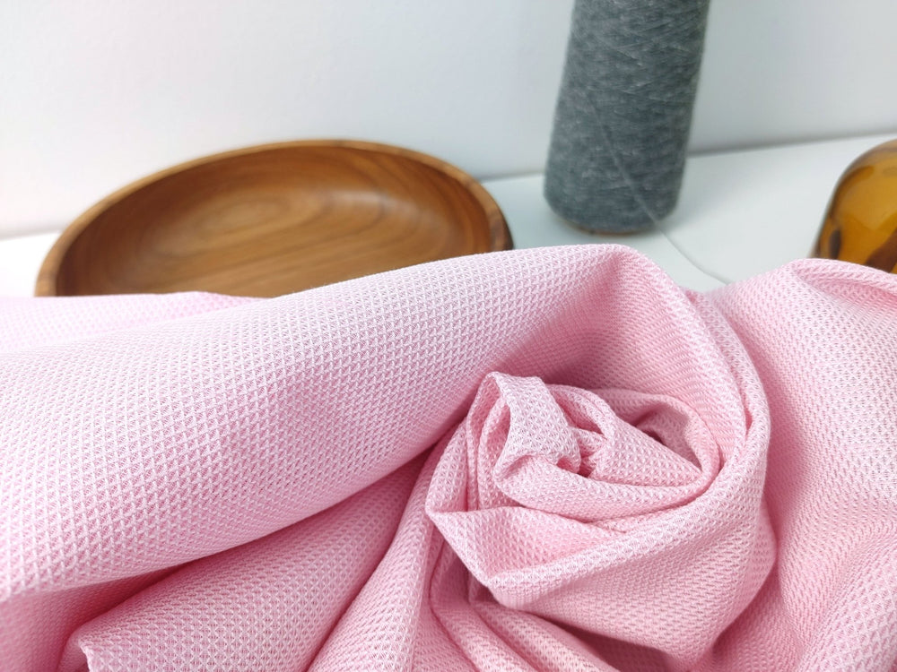 Linen Cotton Rhombus Shape Fabric - Special V-Heald 4350 4349 4348 4347 - The Linen Lab - Pink