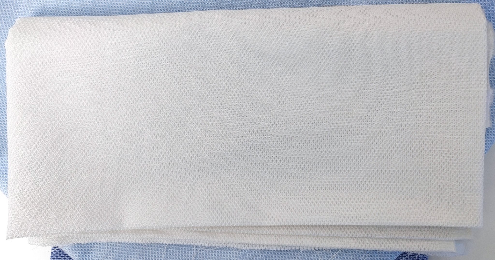 Linen Cotton Rhombus Shape Fabric - Special V-Heald 4350 4349 4348 4347 - The Linen Lab - White