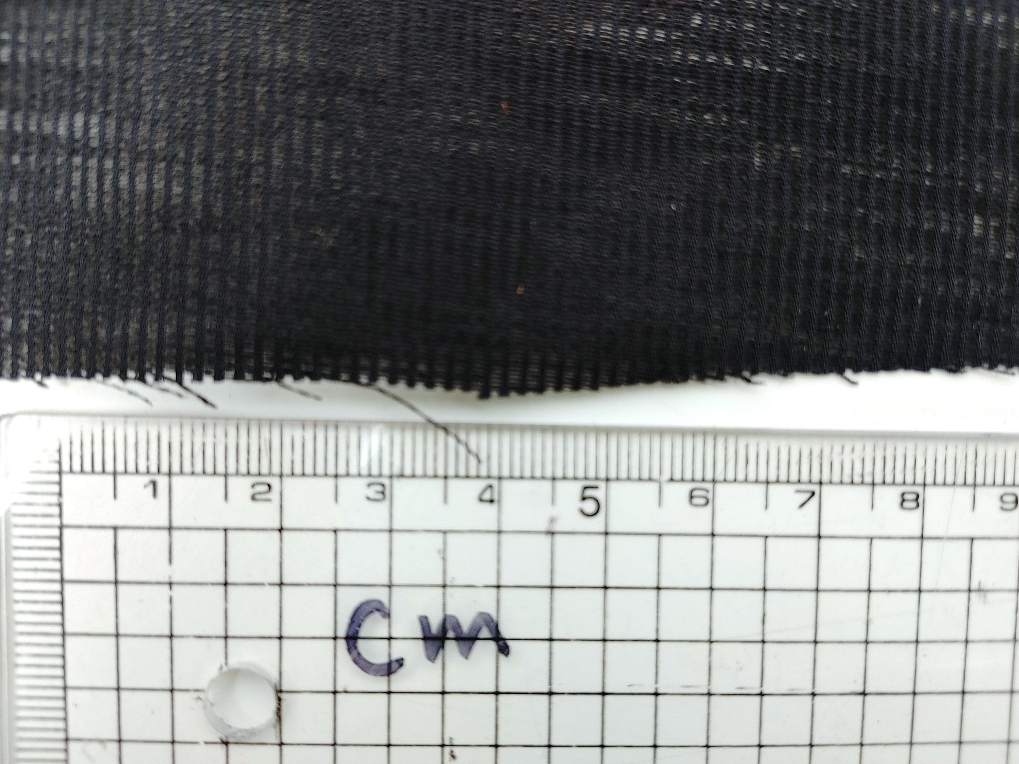 Linen Cotton Sheer Stripe Fabric Black Color 6947 - The Linen Lab - Black