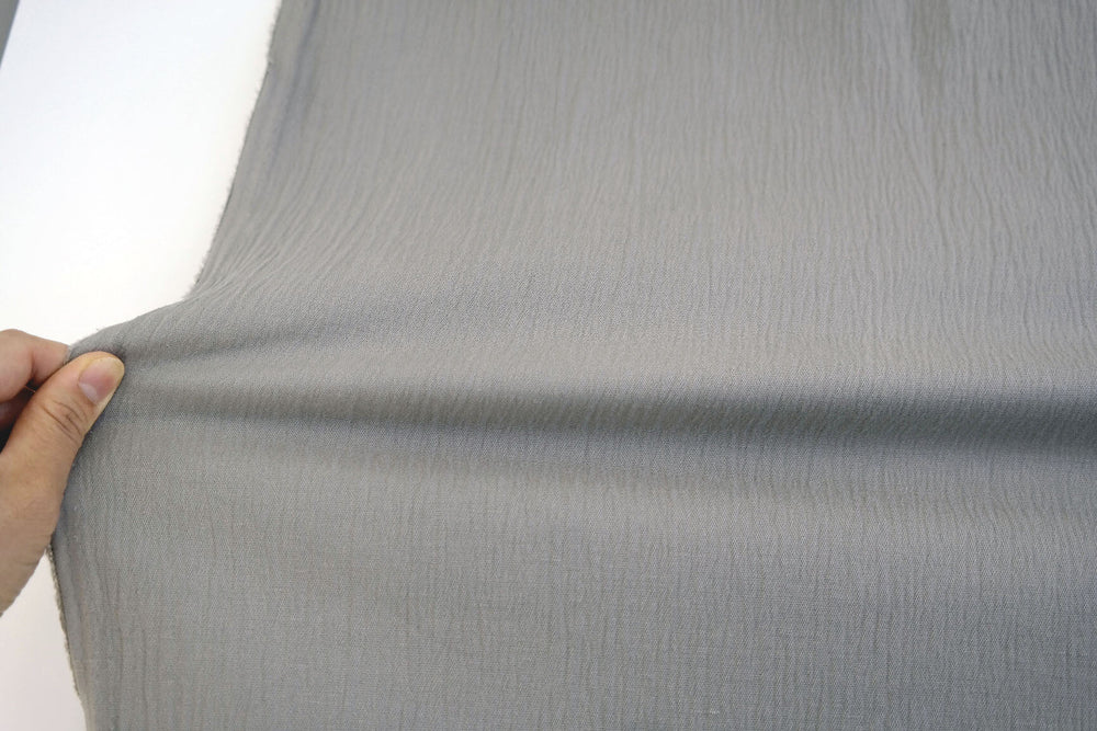 Linen Cotton Span Stretch Fabric with Wrinkle Effect 1652 - The Linen Lab - Beige 1652