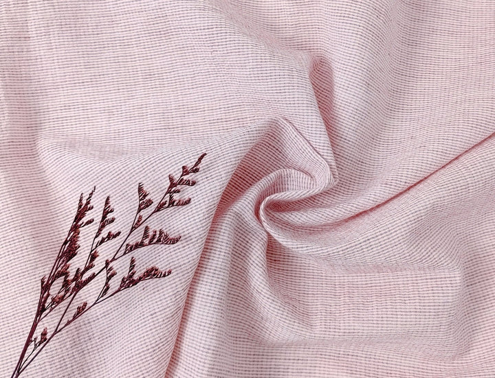 Linen Cotton Stripe Fabric: Subtly Wrinkled Elegance 6163 6236 5975 - The Linen Lab - Gray