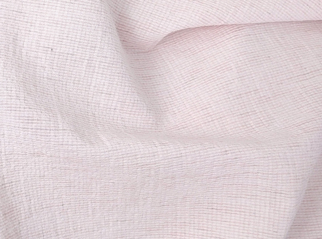 Linen Cotton Stripe Fabric: Subtly Wrinkled Elegance 6163 6236 5975 - The Linen Lab - Pink(Light)