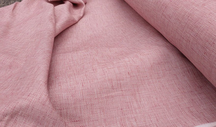 Linen Cotton Tweed Chambray Fabric (3732 3763 3736) - The Linen Lab - red