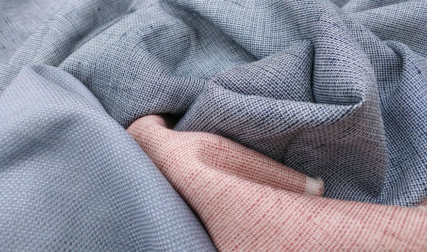Linen Cotton Tweed Chambray Fabric (3732 3763 3736) - The Linen Lab - navy