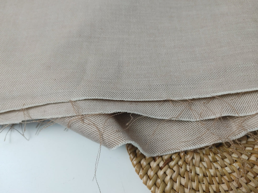 Linen Cotton Twill Chambray Fabric 3420 4960 7622 2979 4957 4959 4958 7544 - The Linen Lab - Beige