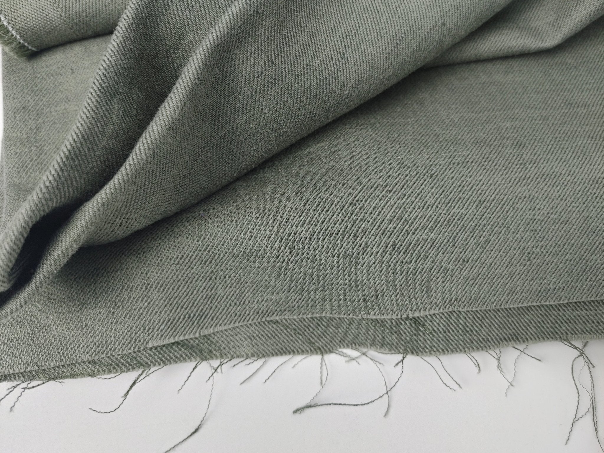 Linen Cotton Twill Chambray Fabric 3420 4960 7622 2979 4957 4959 4958 7544 - The Linen Lab - Green