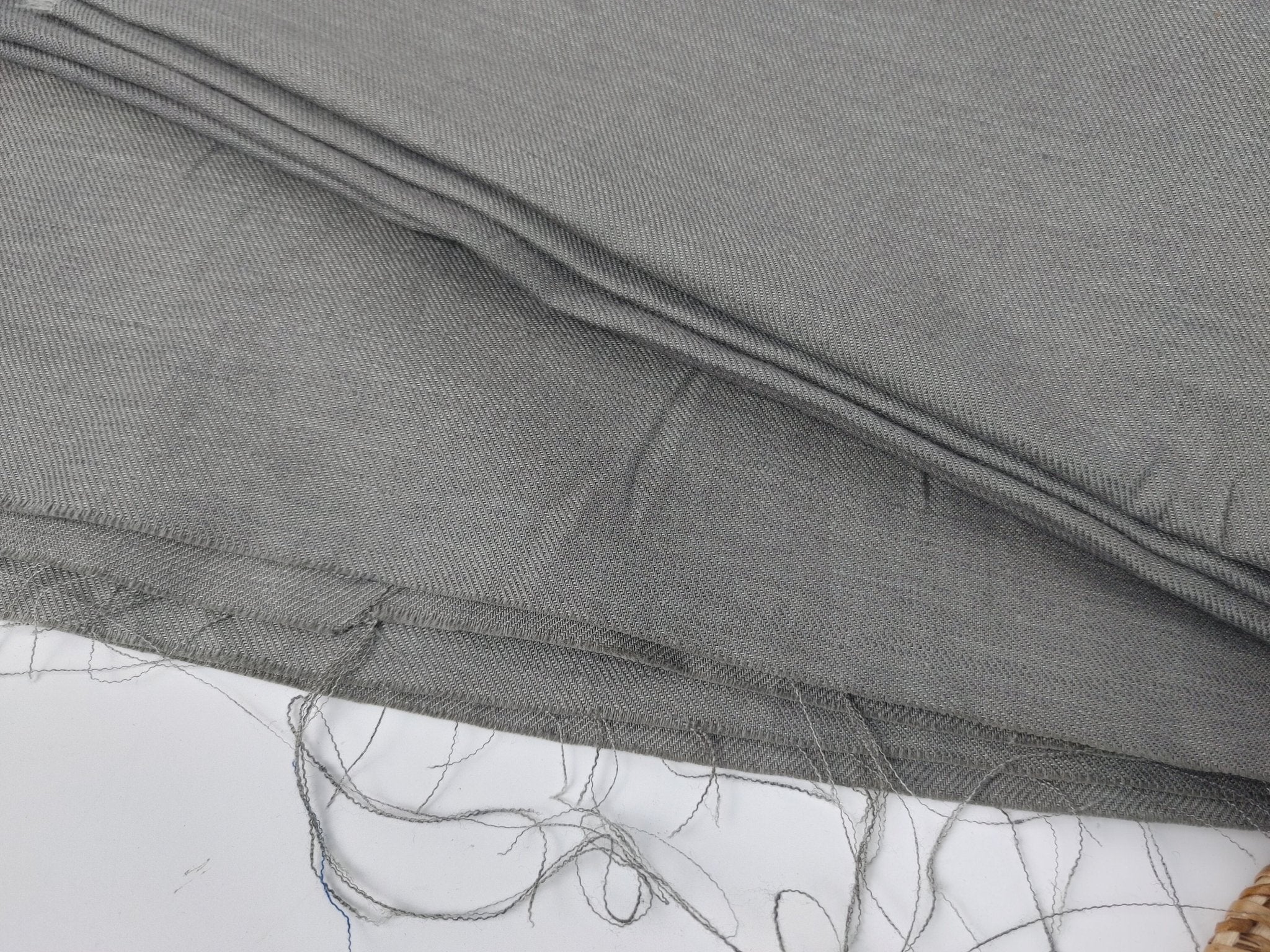 Linen Cotton Twill Chambray Fabric 3420 4960 7622 2979 4957 4959 4958 7544 - The Linen Lab - Green(greyish)
