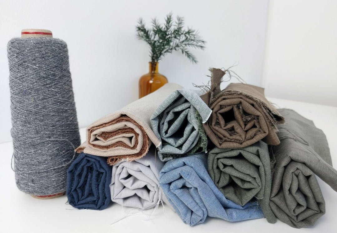 Linen Cotton Twill Chambray Fabric 3420 4960 7622 2979 4957 4959 4958 7544 - The Linen Lab - Grey(light)