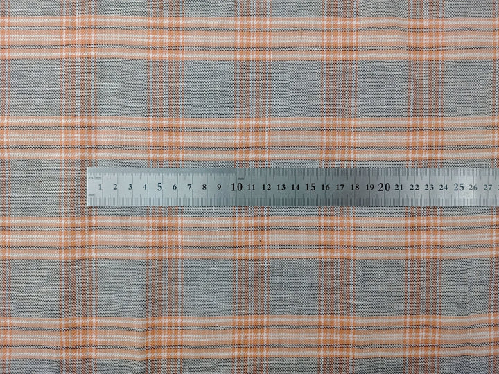Linen Cotton Twill Plaid Fabric 6113 6114 - The Linen Lab - Navy