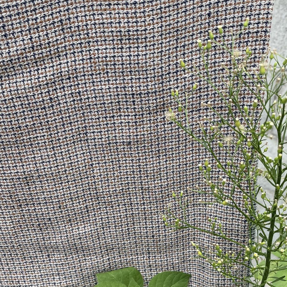 Linen Dobby Tweed Chambray Fabric (6476 6477) - The Linen Lab - Green