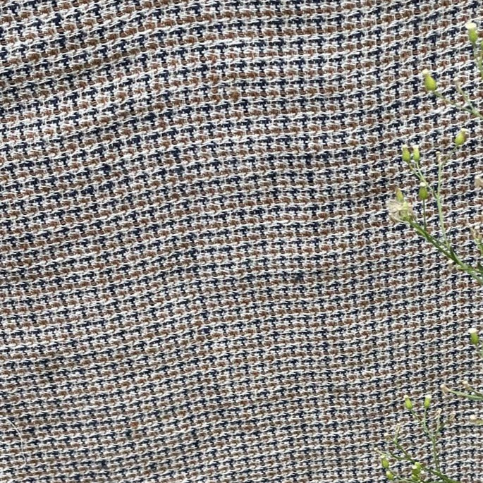 Linen Dobby Tweed Chambray Fabric (6476 6477) - The Linen Lab - Green