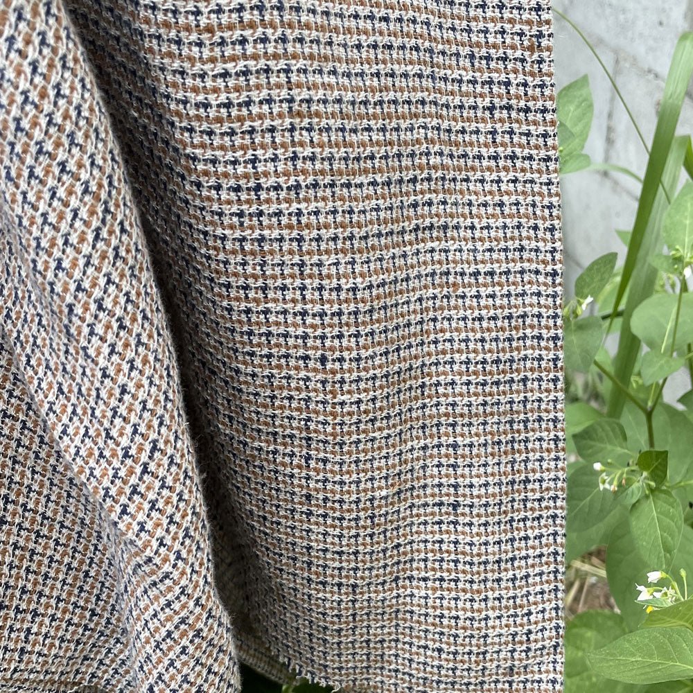 Linen Dobby Tweed Chambray Fabric (6476 6477) - The Linen Lab - Green