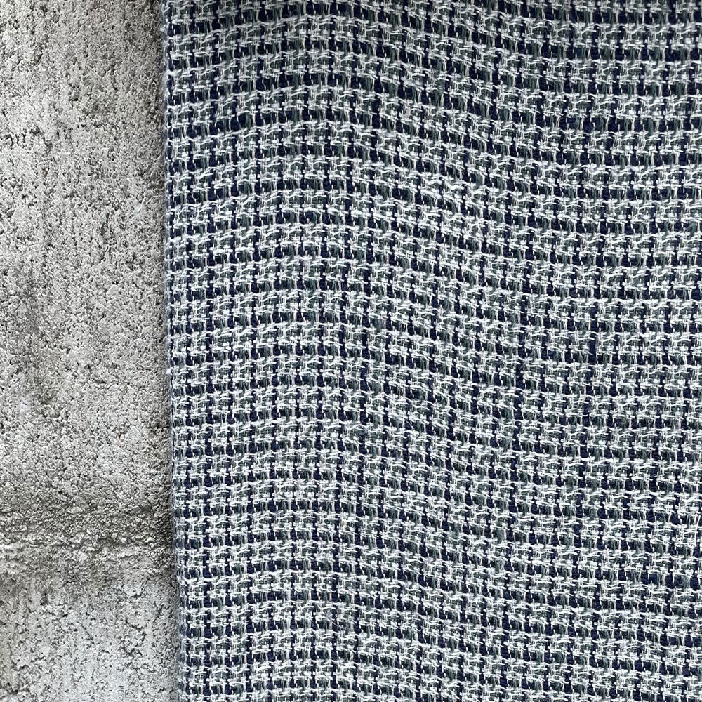 Linen Dobby Tweed Chambray Fabric (6476 6477) - The Linen Lab - Green