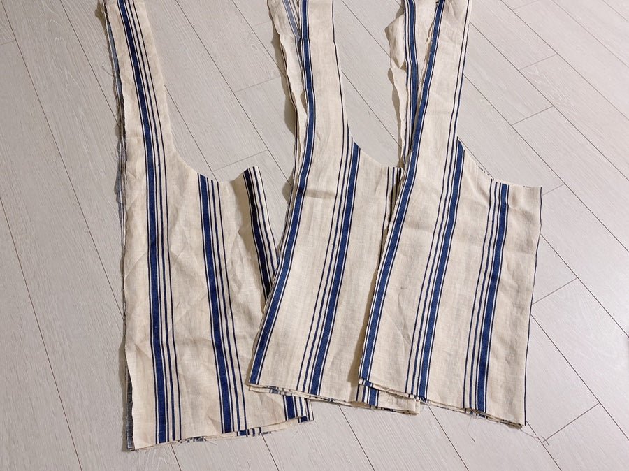 Linen Dobby Vintage Stripe Fabric (4707 6288 7116) - The Linen Lab - Green