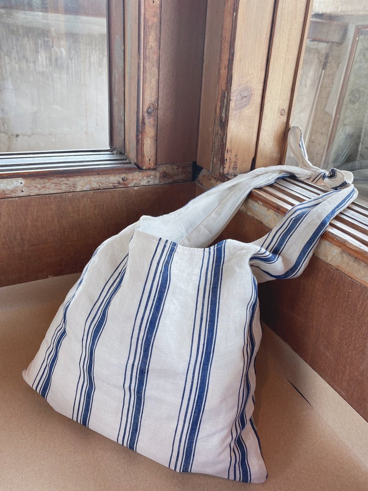 Linen Dobby Vintage Stripe Fabric (4707 6288 7116) - The Linen Lab - Beige