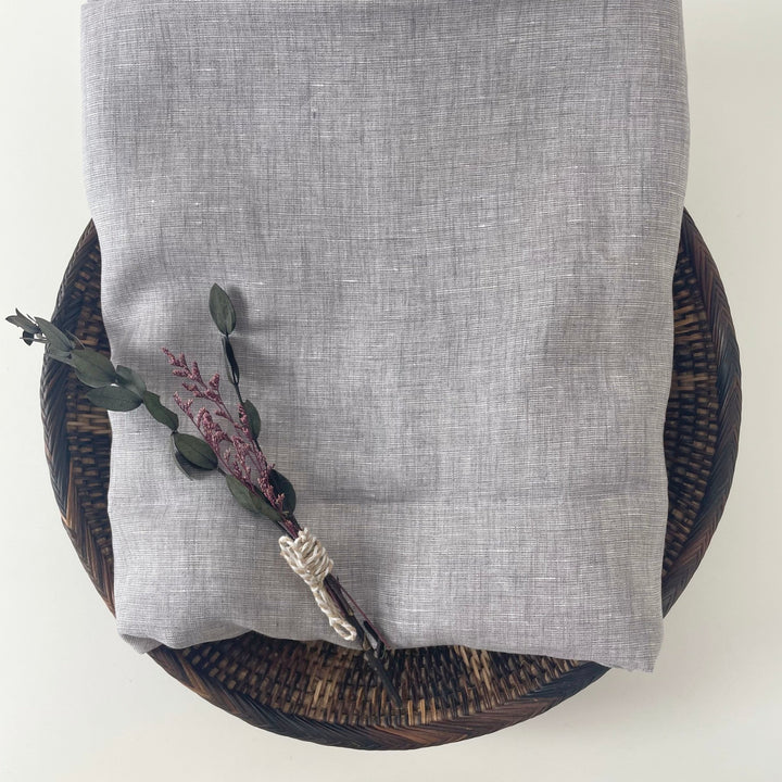 Linen Dot Shape Fabric 4613 6608 - The Linen Lab - Grey