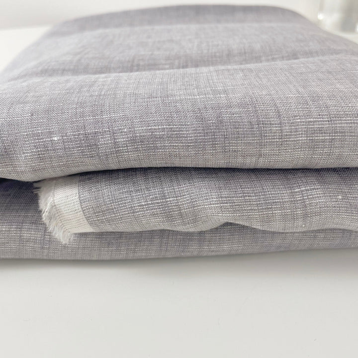 Linen Dot Shape Fabric 4613 6608 - The Linen Lab - Grey