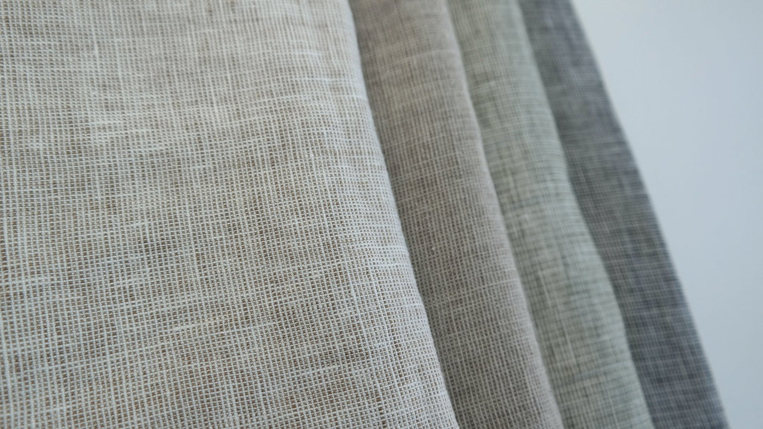 Linen Dot Shape Fabric (7171 7172 2829 4751) - The Linen Lab - beige