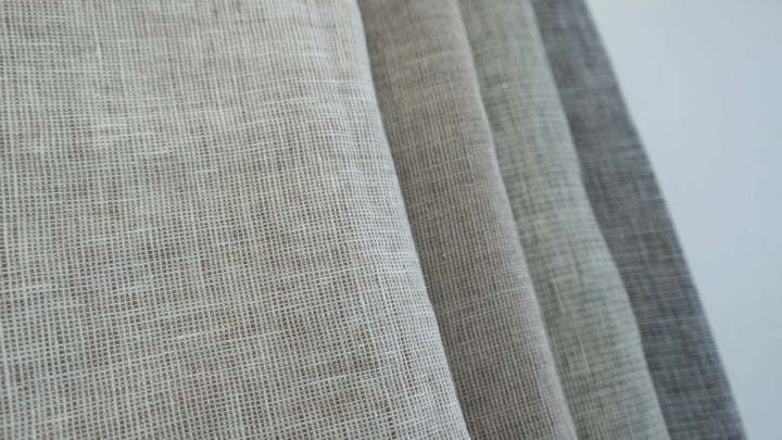 Linen Dot Shape Fabric (7171 7172 2829 4751) - The Linen Lab - beige