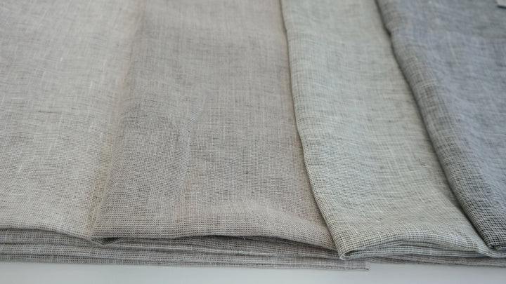 Linen Dot Shape Fabric (7171 7172 2829 4751) - The Linen Lab - beige