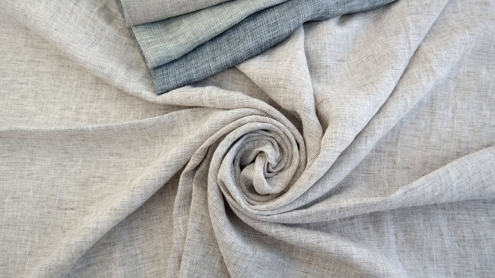 Linen Dot Shape Fabric (7171 7172 2829 4751) - The Linen Lab - beige