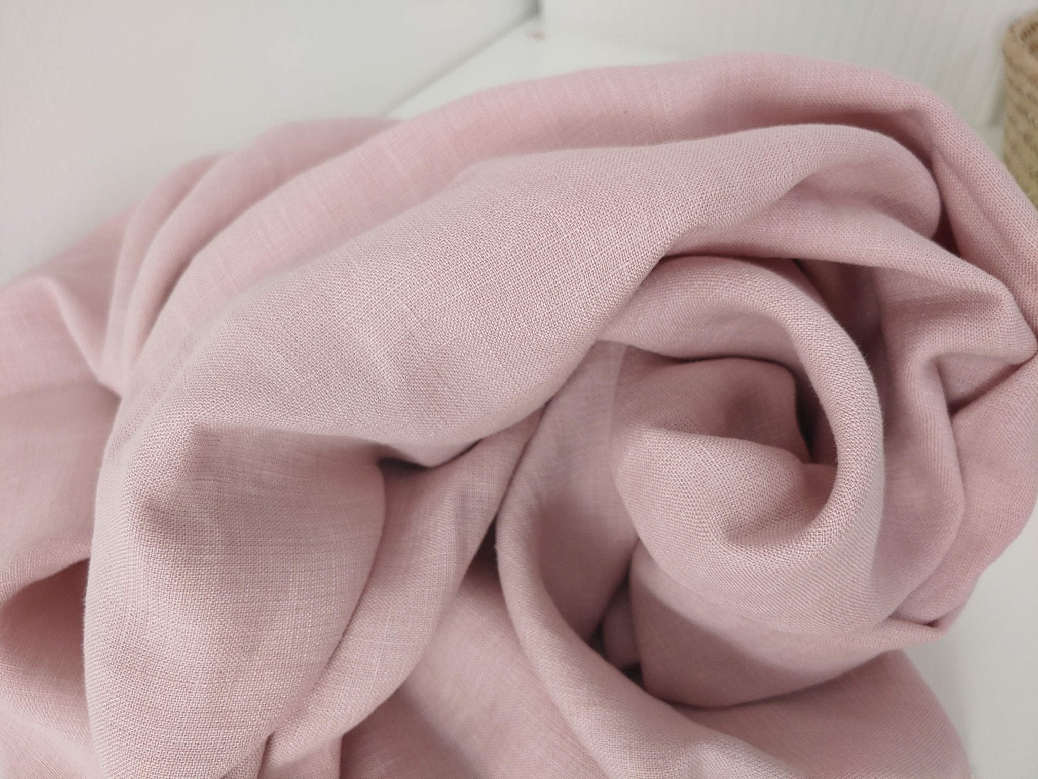 Linen Double Face Fabric (6334 6335 6400) - The Linen Lab - pink