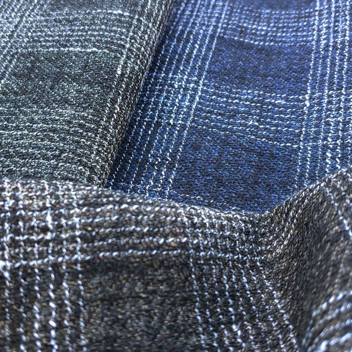 Linen Double Face Tweed Plaid Fabric (6004 6409 6410) - The Linen Lab - Yellow