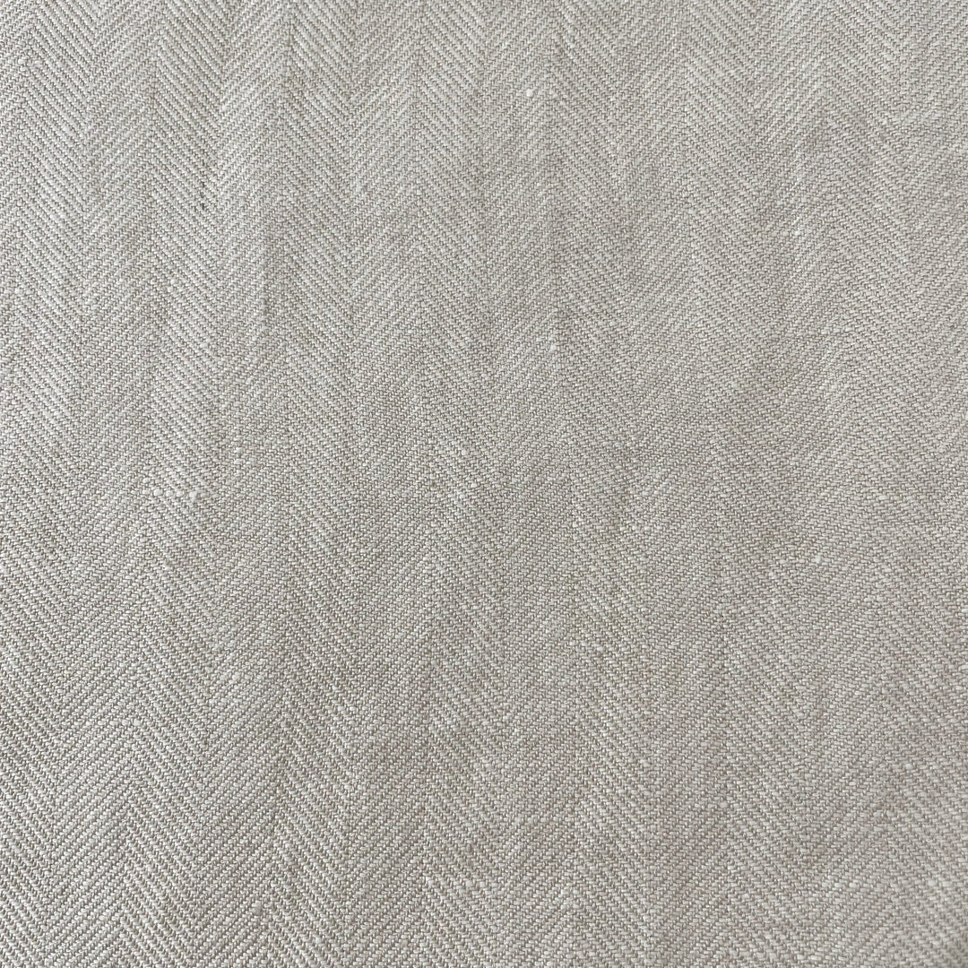 Linen Fabric HBT Herringbone Twill 6862 - The Linen Lab - Beige