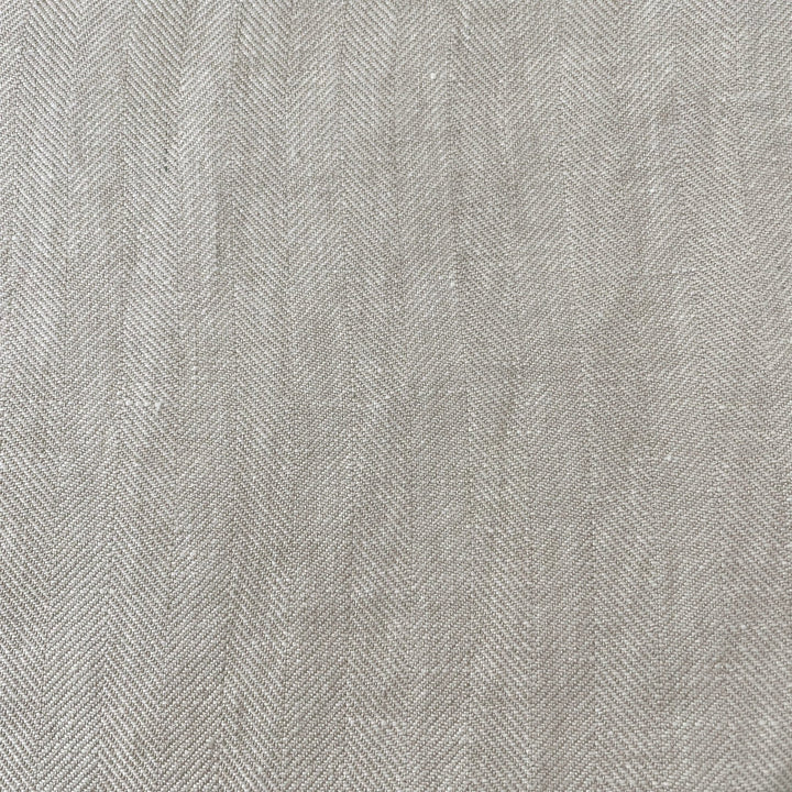 Linen Fabric HBT Herringbone Twill 6862 - The Linen Lab - Beige