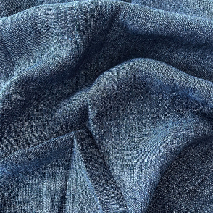 Linen Fabric Light Weight Soft Touch 21S 4892 6449 7252 6351 - The Linen Lab - Navy