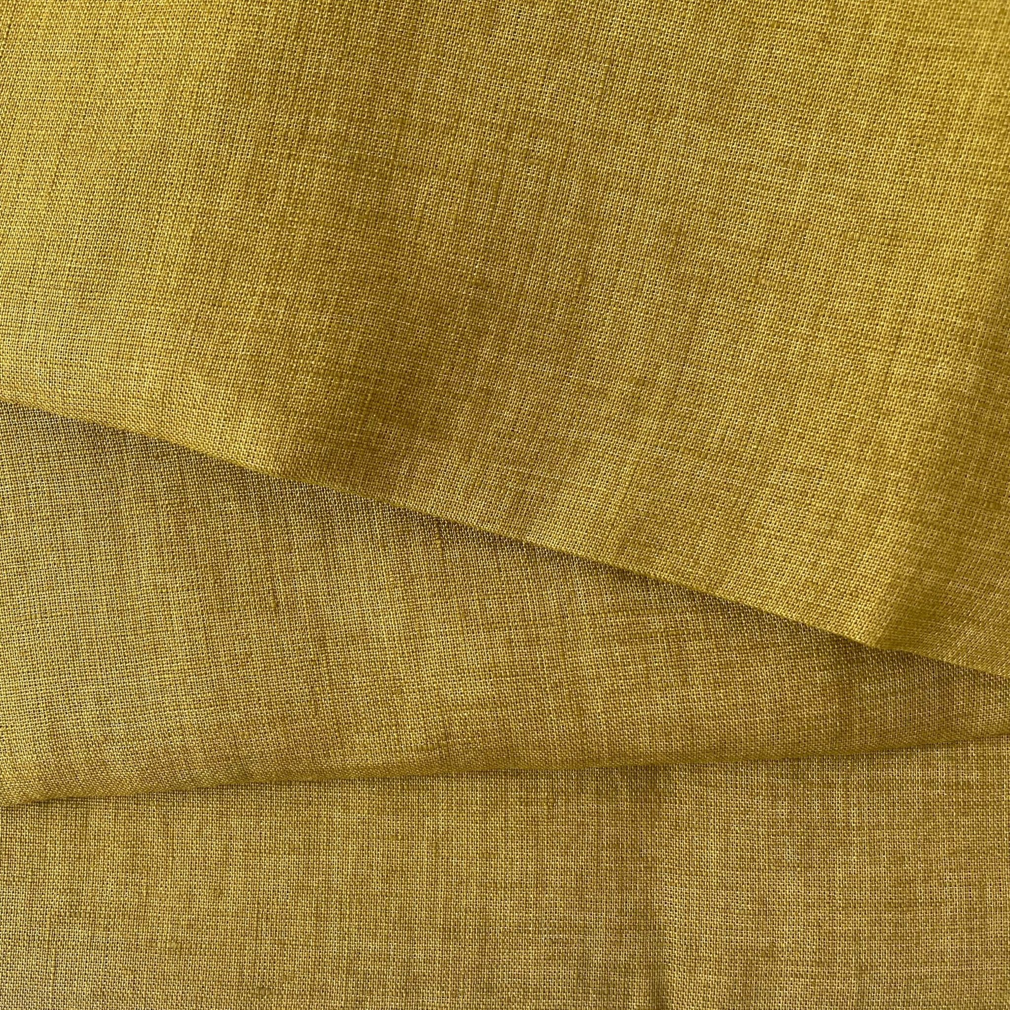 Linen Fabric Light Weight Soft Touch 21S 6132 7019 7018 6784 - The Linen Lab - Mustard