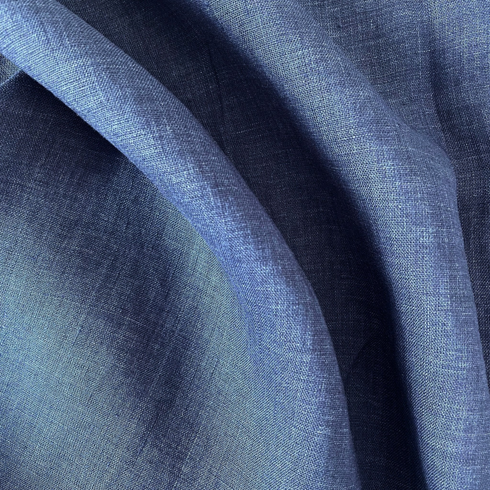Linen Fabric Light Weight Soft Touch 21S 7115 7031 6785 6271 - The Linen Lab - Blue(dark)