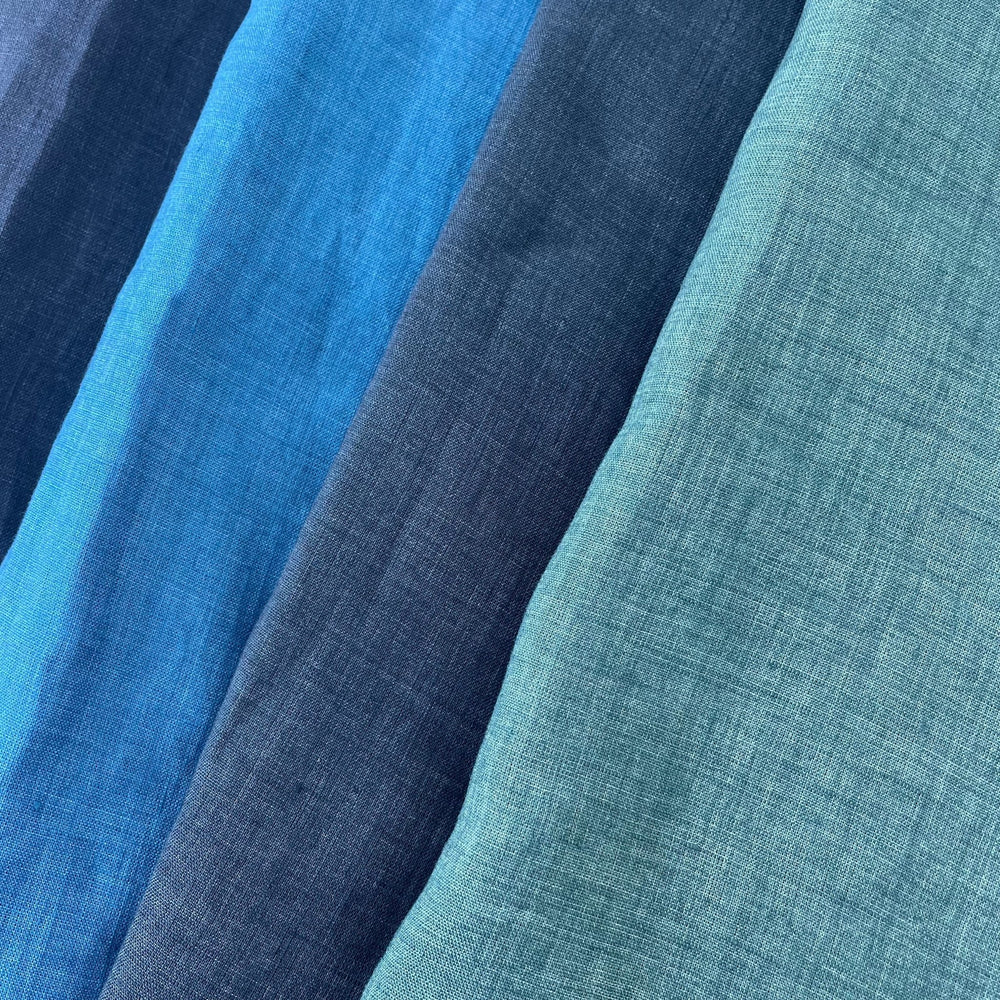 Linen Fabric Light Weight Soft Touch 21S 7115 7031 6785 6271 - The Linen Lab - Blue(dark)
