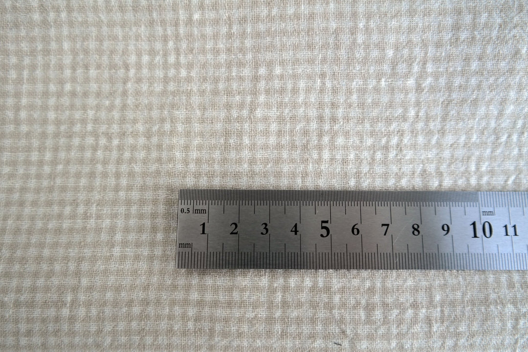 Linen Fabric Seersucker Gingham Check 7161 7235 - The Linen Lab - Navy 7235