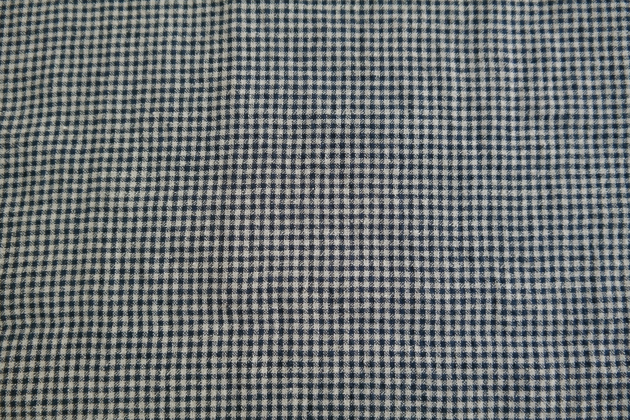 Linen Fabric Seersucker Gingham Check 7161 7235 - The Linen Lab - Navy 7235