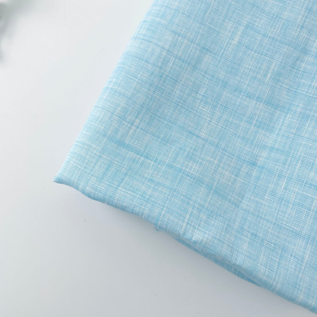 Linen French Melange Fabric Light Weight 4738 - The Linen Lab - Blue