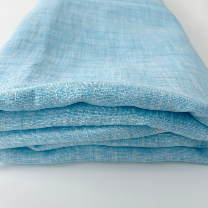 Linen French Melange Fabric Light Weight 4738 - The Linen Lab - Blue