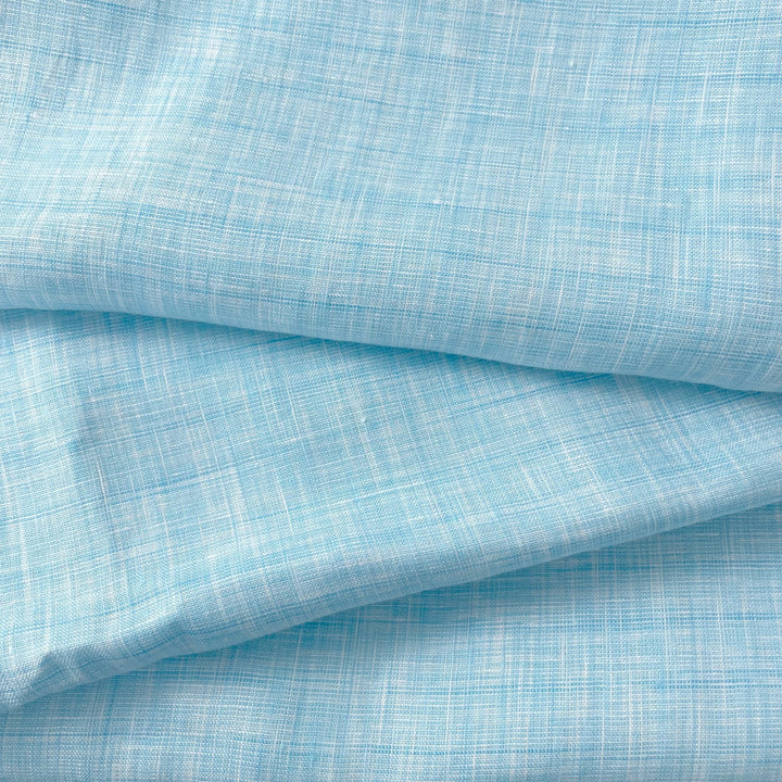 Linen French Melange Fabric Light Weight 4738 - The Linen Lab - Blue