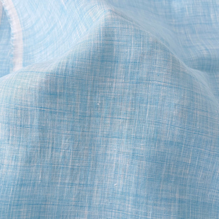 Linen French Melange Fabric Light Weight 4738 - The Linen Lab - Blue