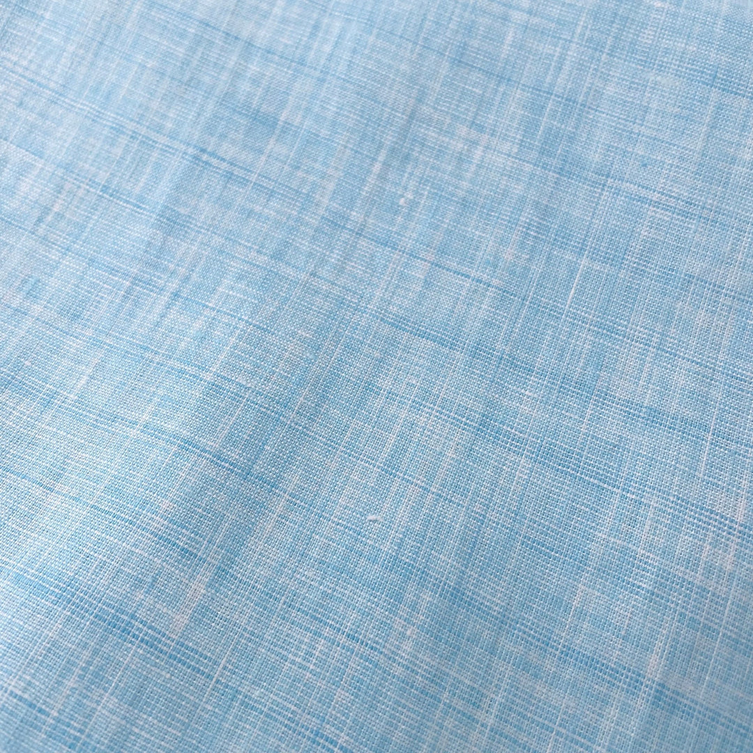 Linen French Melange Fabric Light Weight 4738 - The Linen Lab - Blue