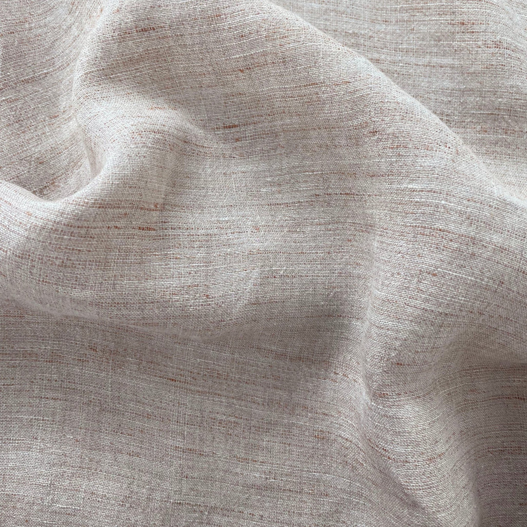 Linen French Melange Fabric Light Weight 6307 - The Linen Lab - Brown