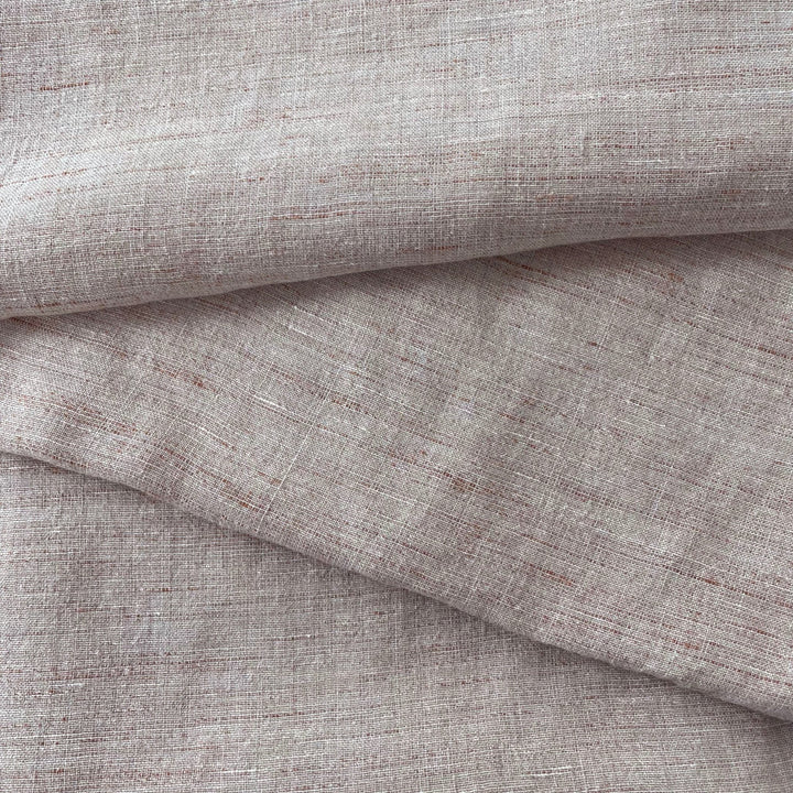 Linen French Melange Fabric Light Weight 6307 - The Linen Lab - Brown