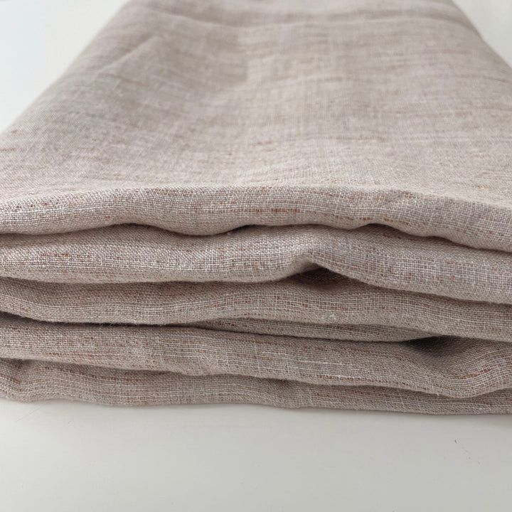 Linen French Melange Fabric Light Weight 6307 - The Linen Lab - Brown