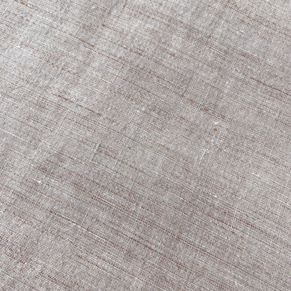 Linen French Melange Fabric Light Weight 6307 - The Linen Lab - Brown